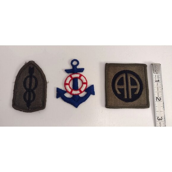 Vtg Military Embroidered Patches Set Of 3 Vietnam 82nd Airborne Nautical Anchor - Picture 6 of 7